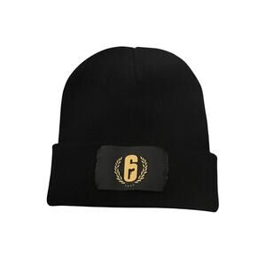 Rainbow Six Siege Strat Roulette Black Beanie Hat Universal Knit Grunge Military